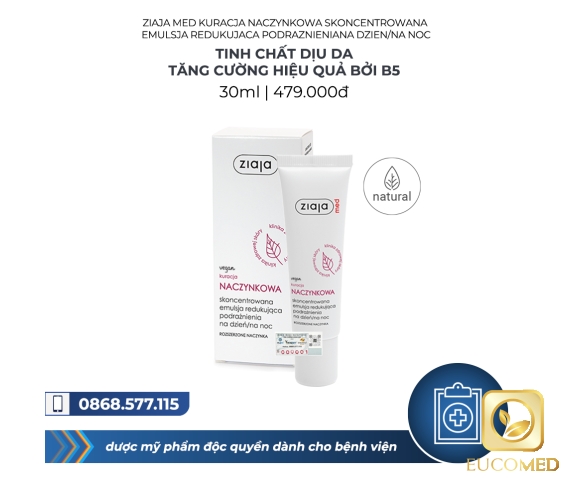 Ziaja Med Kuracja  Naczynkowa  Skoncentrowana Emulsja  Redukujaca Podraznienia 