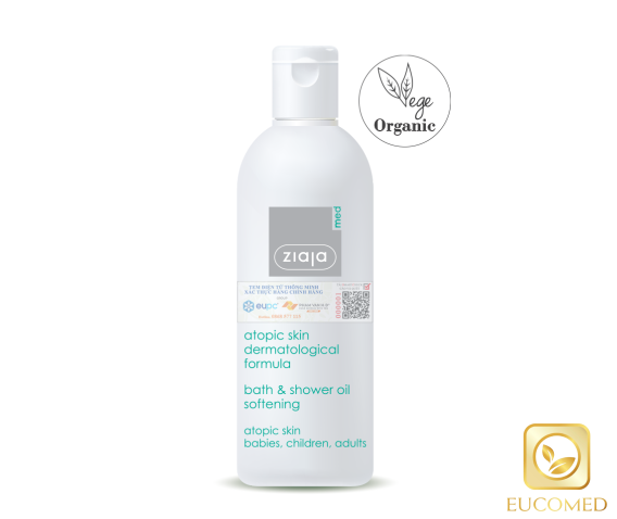 Ziaja Med Atopic Skin  Dermatological Formula  Bath & Shower Oil  Softening  - Dầu  tắm Mềm mịn da