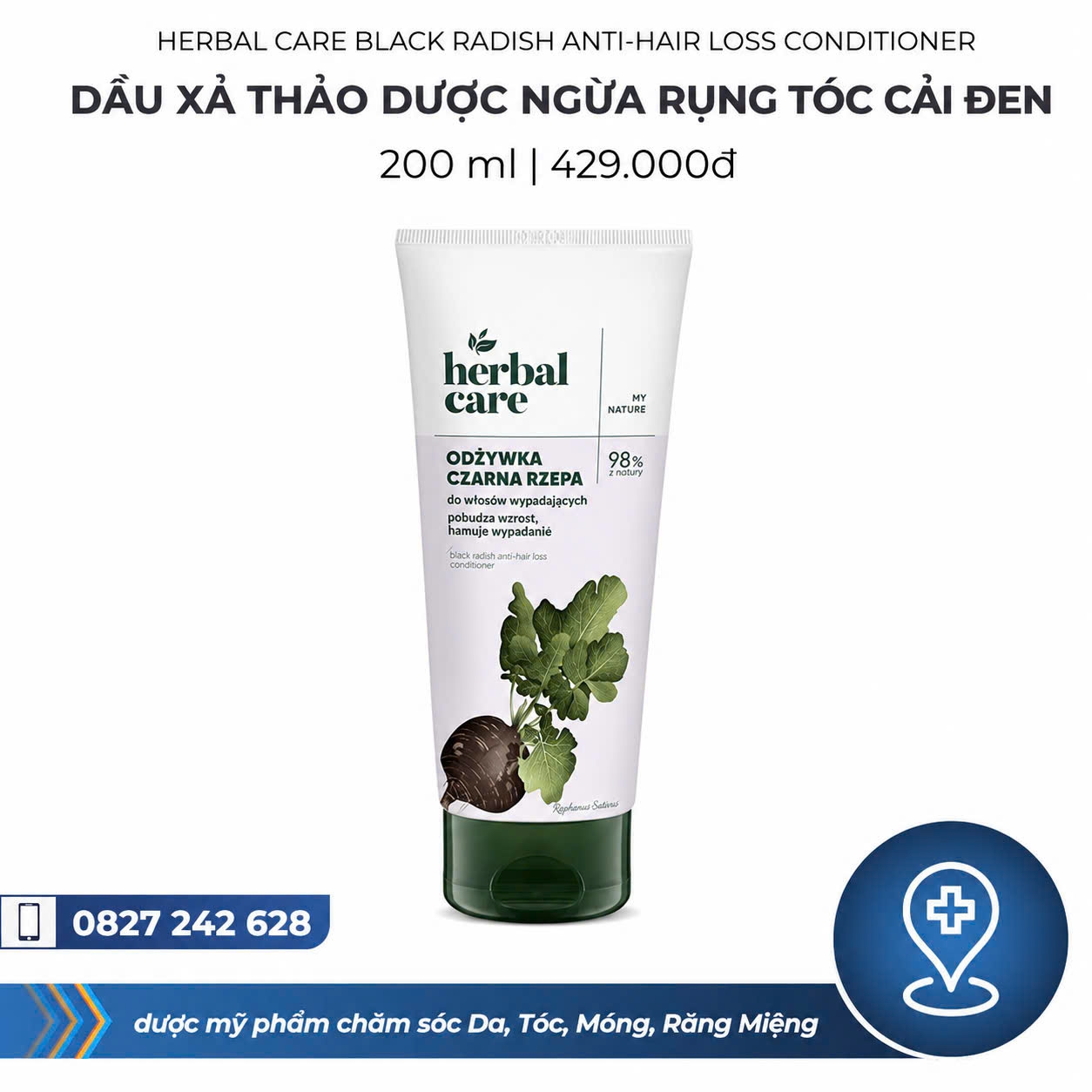 dầu xả thảo dược ngừa rụng tóc cải đen
