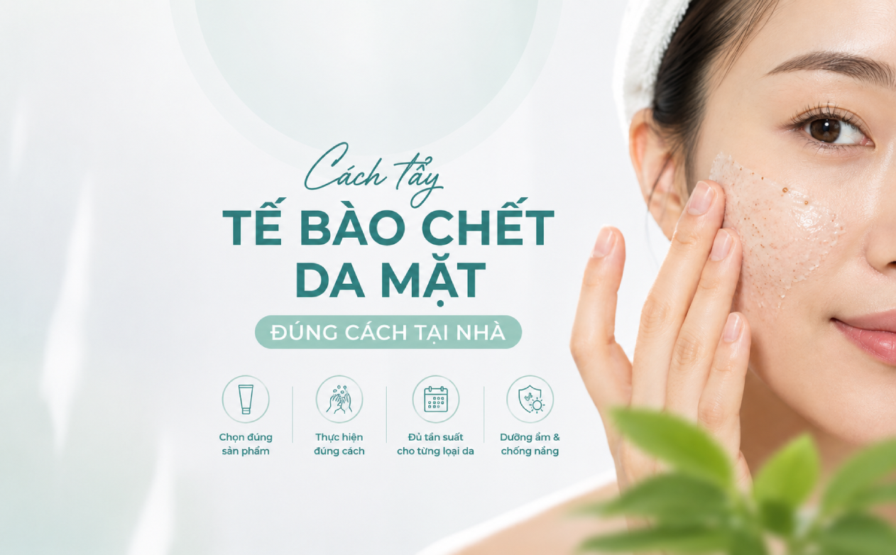 cách tẩy tế bào chết mặt