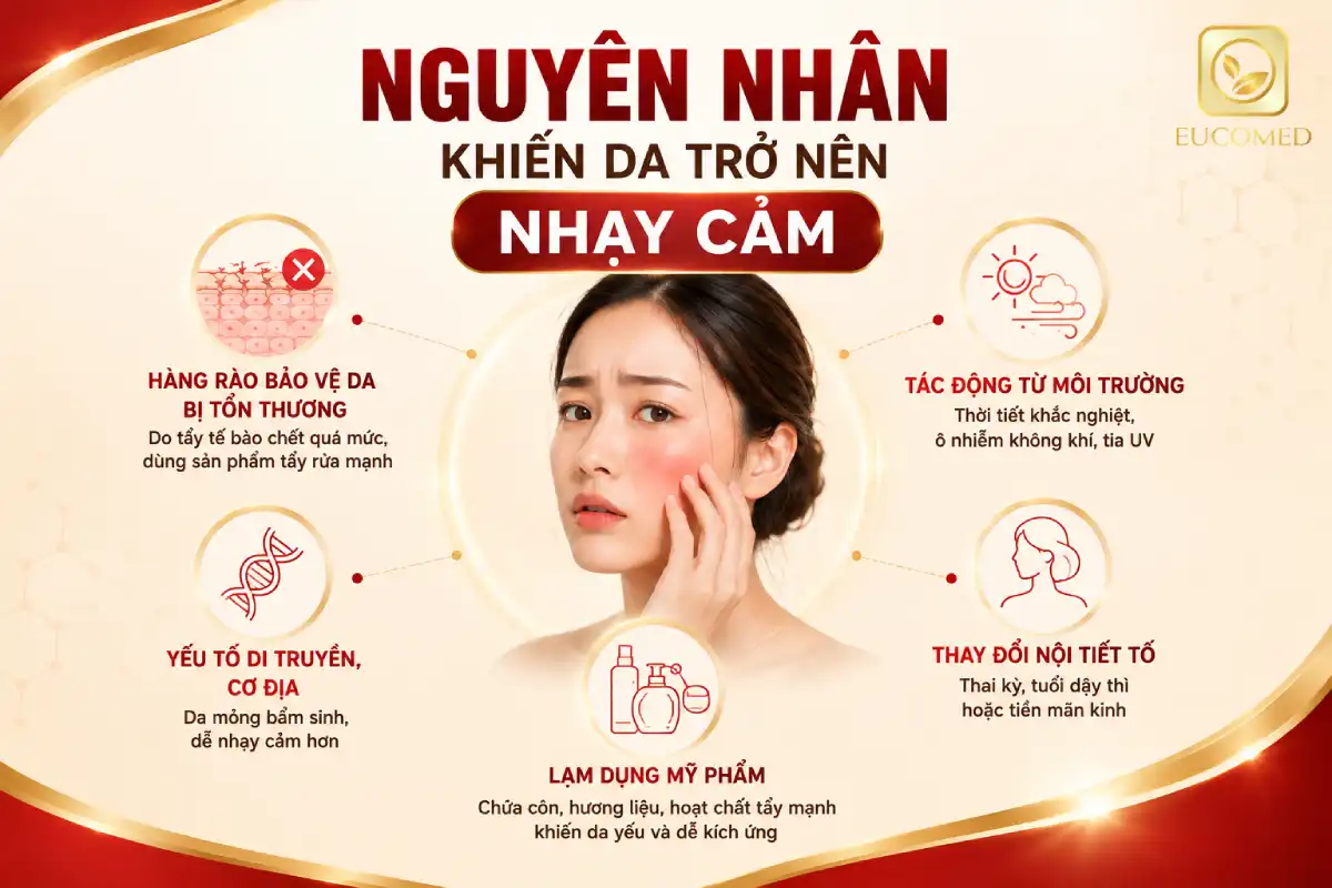 nguyen nhân khiến da trở nên nhạy cảm