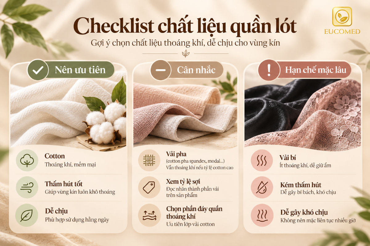 cách chọn quần lót nữ đúng cách