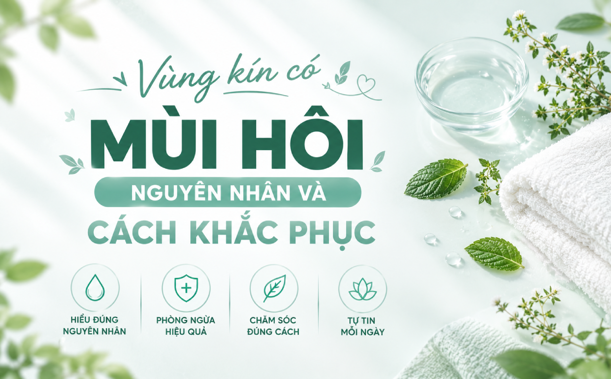 vùng kín có mùi hôi