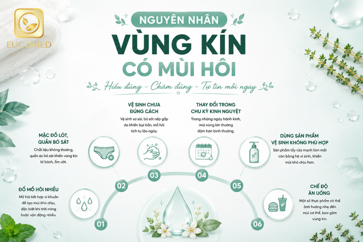nguyên nhân vùng kín có mùi hôi