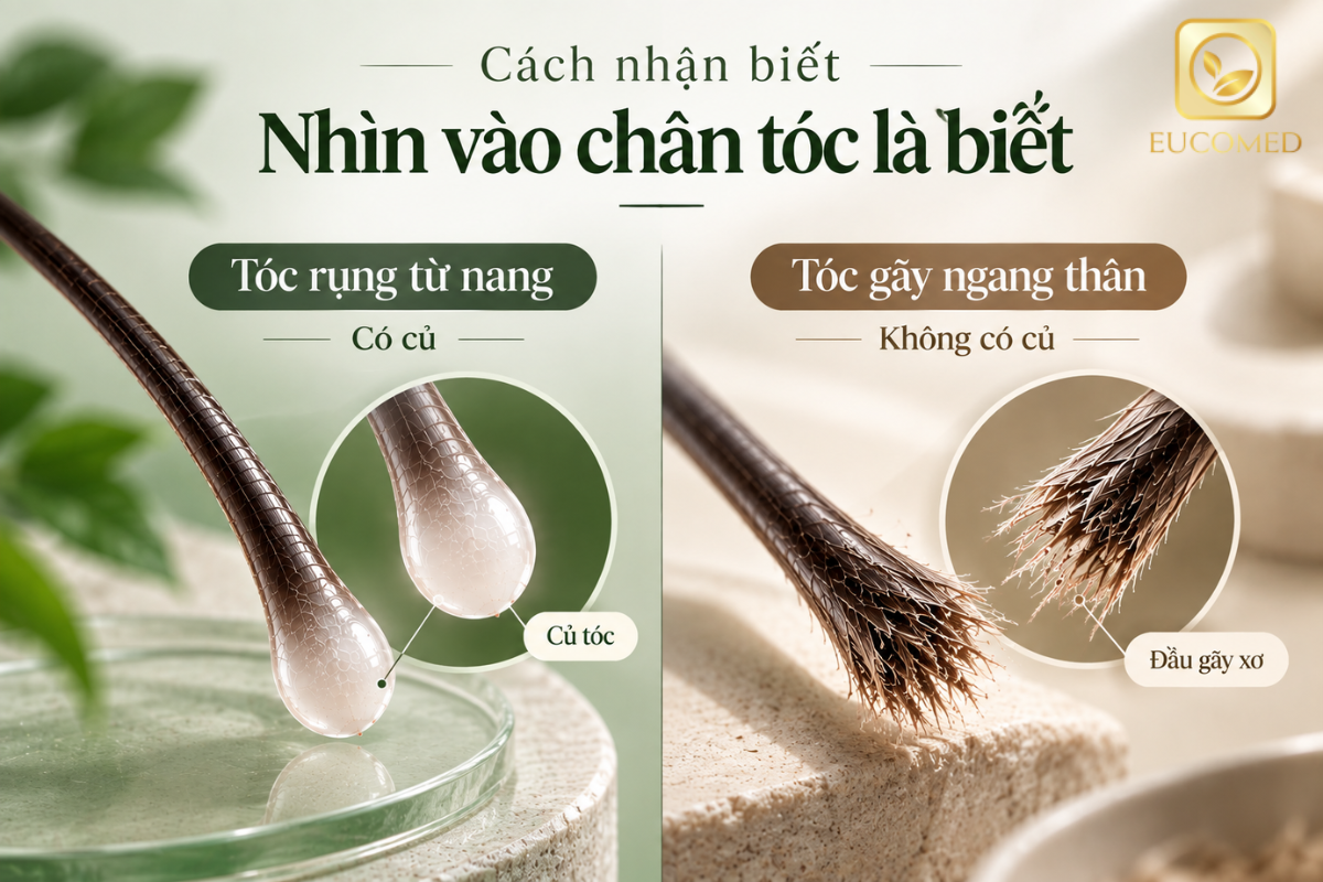 tóc rụng và tóc gãy