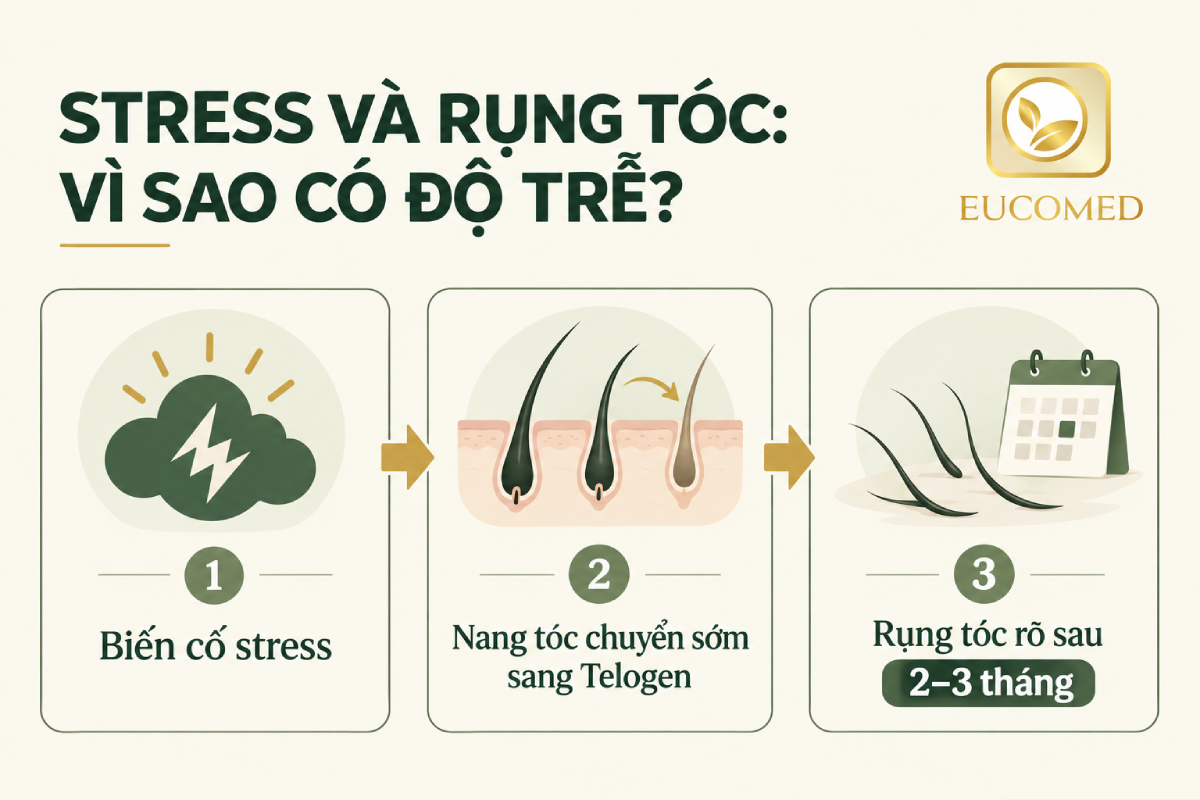 stress có gây rụng tóc không