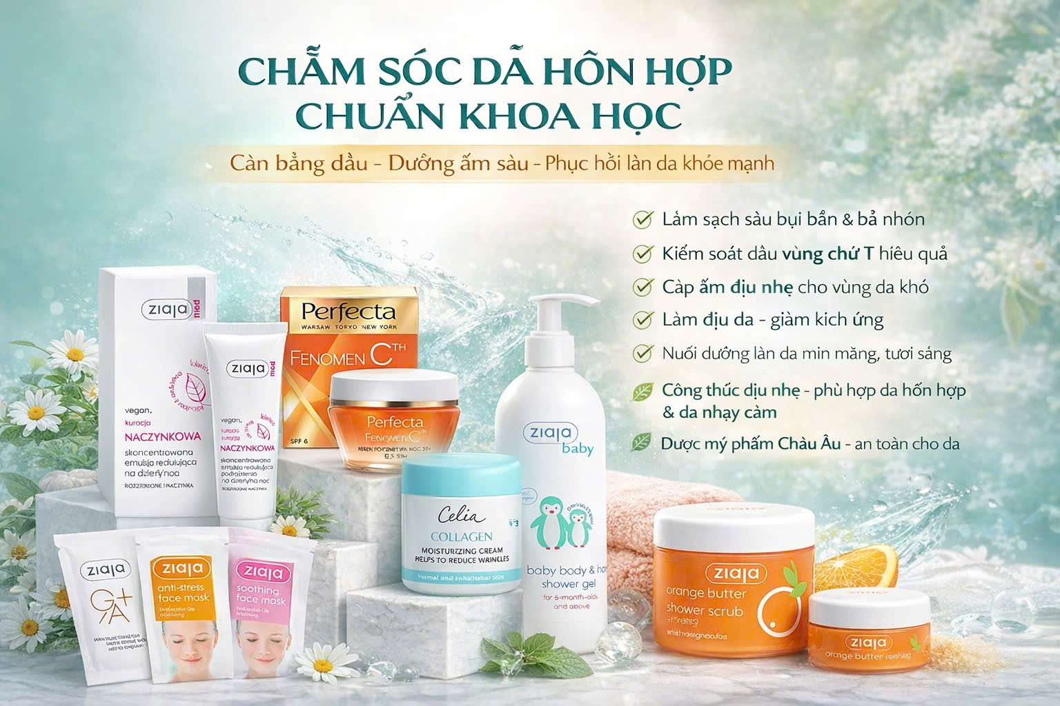 CHĂM SÓC DA HỖN HỢP