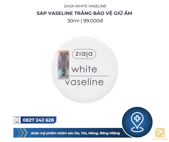 Ziaja White Vaseline 30ml - Sáp Vaseline bảo vệ giữ ẩm