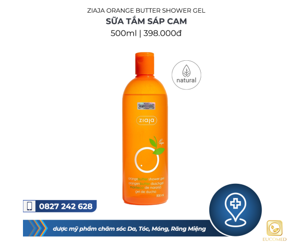 Ziaja Orange Butter Shower Gel 500ml - Sữa tắm Sáp Cam