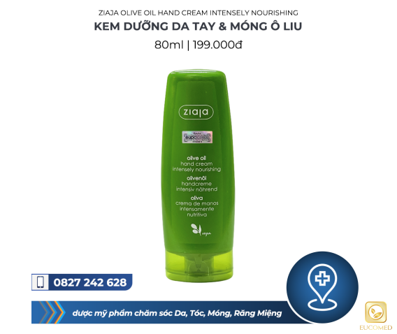 Ziaja Olive Oil Hand Cream Intensely Nourishing 80ml - Kem dưỡng da tay & móng Ô liu