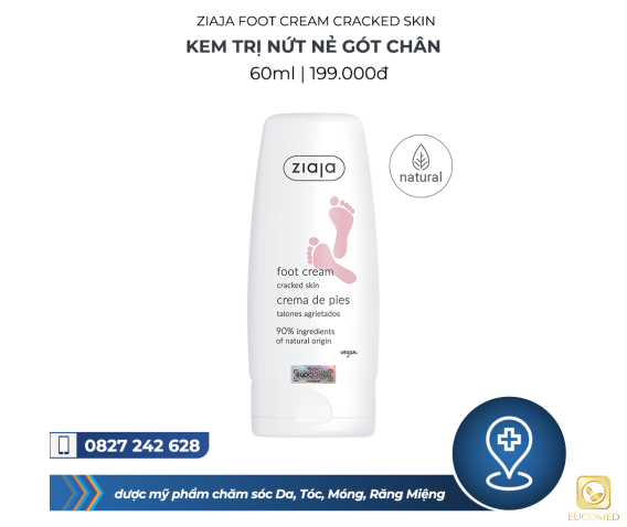 Ziaja Foot Cream Cracked Skin 60ml - Kem trị nứt nẻ gót chân