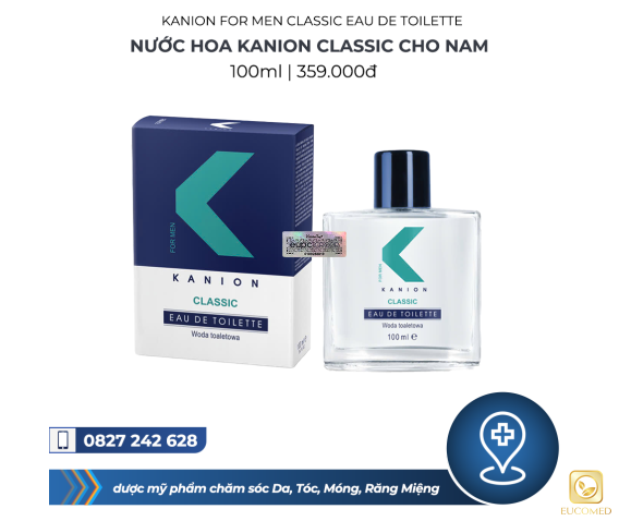 Kanion For Men Classic Eau De Toilette 100ml - Nước hoa Kanion Classic cho nam