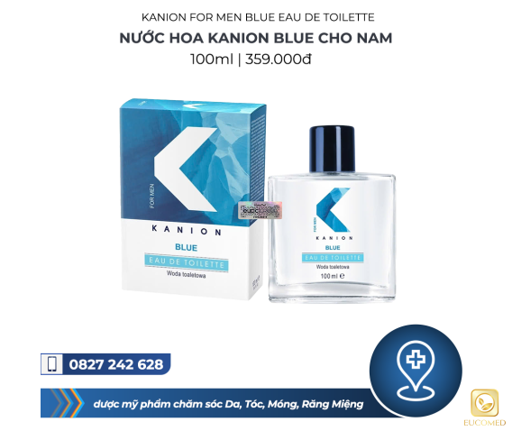 Kanion For Men Blue Eau De Toilette 100ml - Nước hoa Kanion Blue cho nam