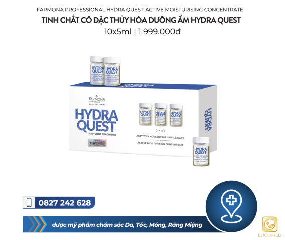 Farmona Professional Hydra Quest Active Moisturising Concentrate 10x5ml - Tinh chất cô đặc thủy hóa dưỡng ẩm Hydra Quest