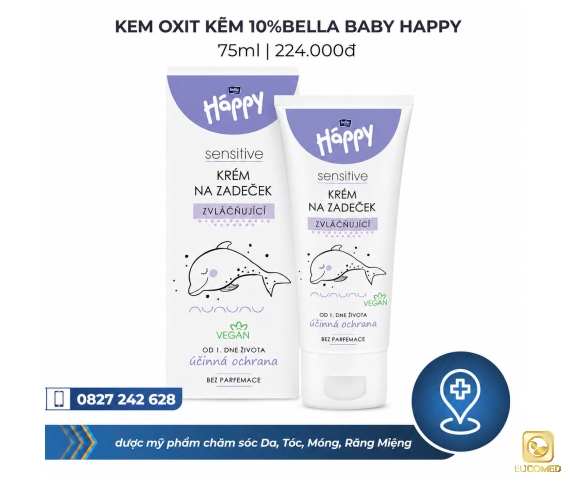 Bella Baby Happy Sensitive Krem Na Zadecek 75ml - Kem ngừa hăm Happy Sensitive