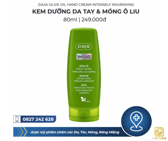 Ziaja Olive Oil Hand Cream Intensely Nourishing 80ml - Kem dưỡng da tay & móng Ô liu