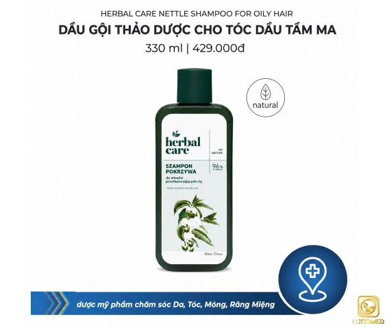 Herbal Care Nettle Shampoo For Oily Hair 330ml - Dầu gội Thảo dược cho tóc dầu Tầm ma