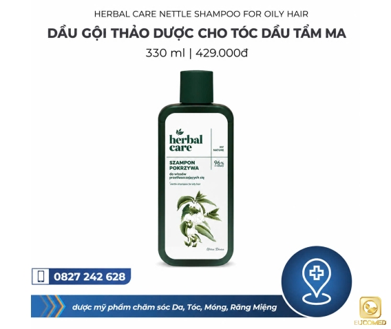 Herbal Care Nettle Shampoo For Oily Hair 330ml - Dầu gội Thảo dược cho tóc dầu Tầm ma