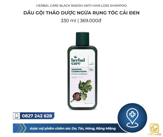 Herbal Care Black Radish Anti-Hair Loss Shampoo 330ml - Dầu gội thảo dược ngừa rụng tóc Cải đen