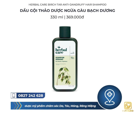 Herbal Care Birch Tar Anti-Dandruff Hair Shampoo 330ml - Dầu gội thảo dược ngừa gàu Bạch Dương