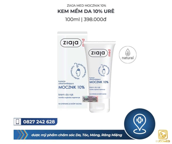Ziaja Med Mocznik 10% 100ml - Kem mềm da 10% Urê